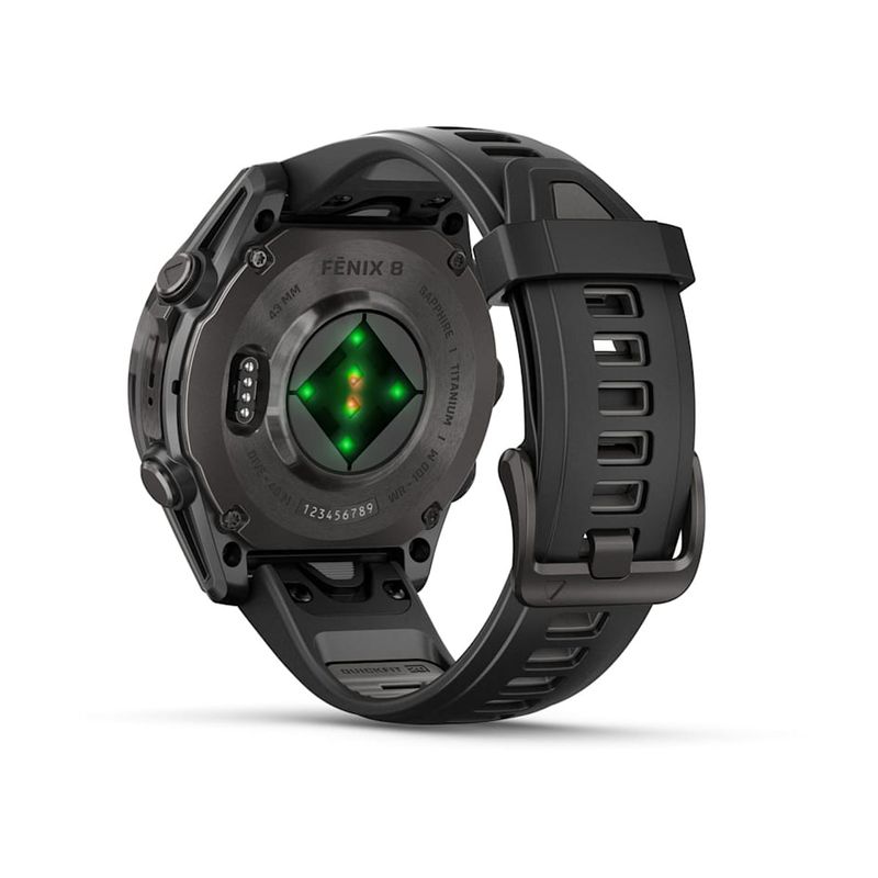 Garmin Unisex FENIX 8 43MM AMOLED SAPH CARBONGREY-TIBLK Garmin Unisex FENIX 8 43MM AMOLED SAPH CARBONGREY-TIBLK