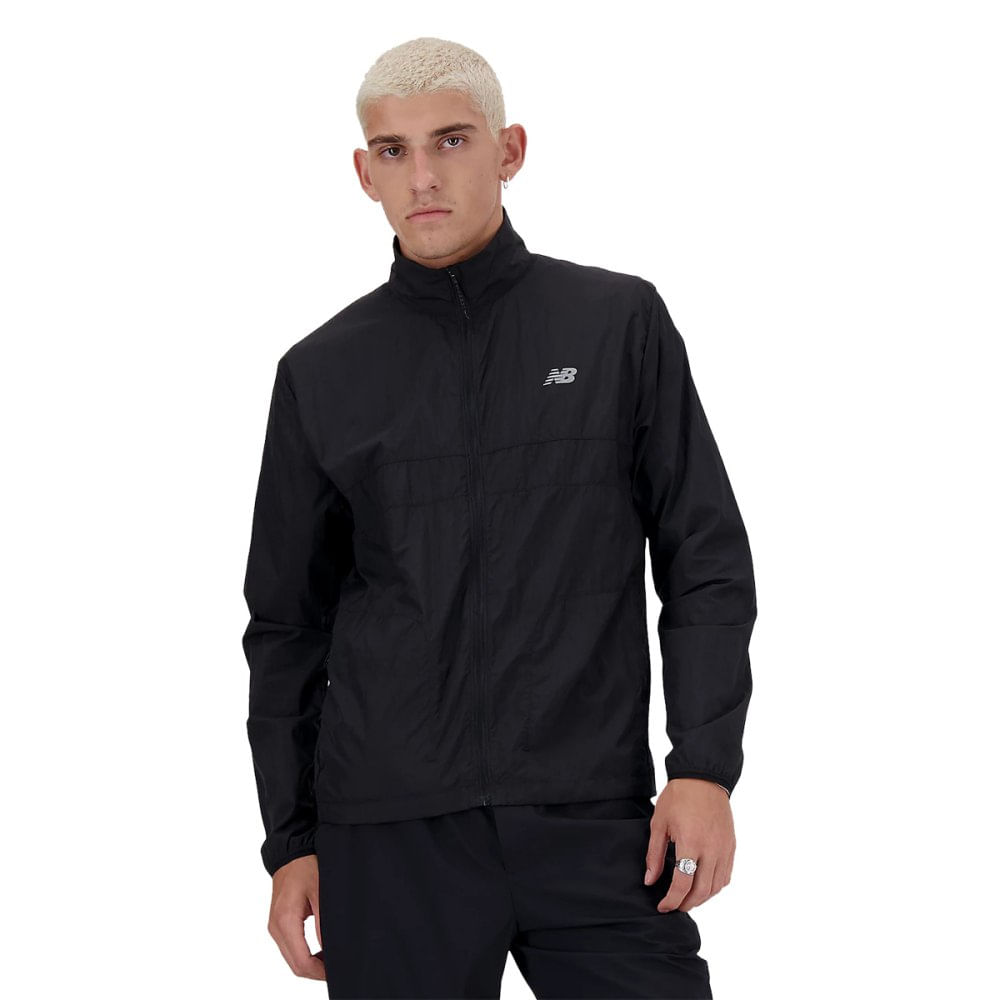 New Balance Mens ATHLETICS PACKABLE Jacket BK BLACK Paragon Sports