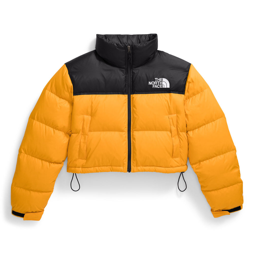 North face gold puffer best sale