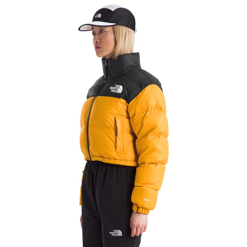 The North Face Womens NUPTSE SHORT JACKET SUMMIT GOLD TNF Paragon Sports