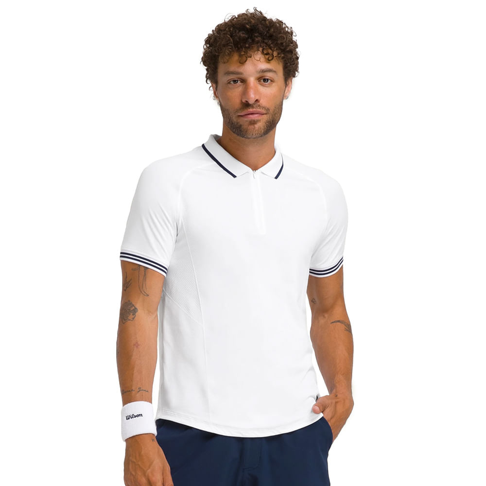 Wilson Mens COURT PERFORMANCE Long Sleeve PO BRIGHT WHITE