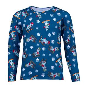 kids print crew neck long sleeve baselayer