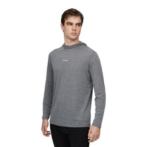 mens feathertop ultralight hooded Long Sleeve tee