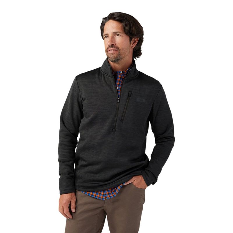STIO Mens GLIDE HALF ZIP STRETCH ABYSS HEATHER - Paragon Sports