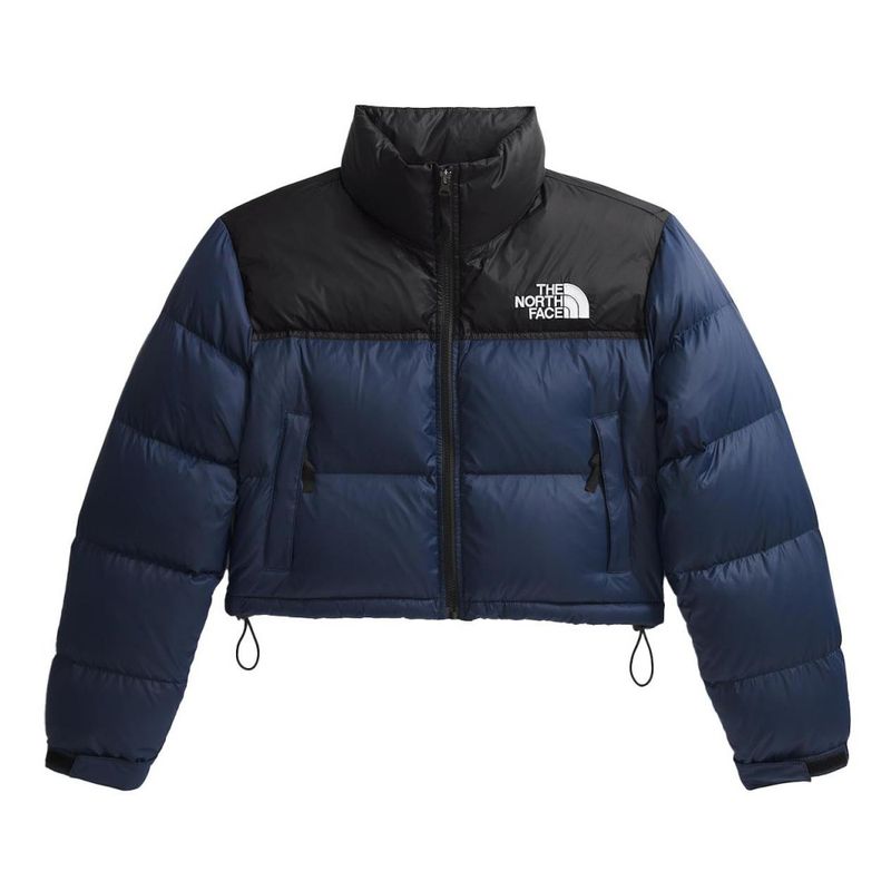 The North Face Navy Black Nuptse Short Down Jacket