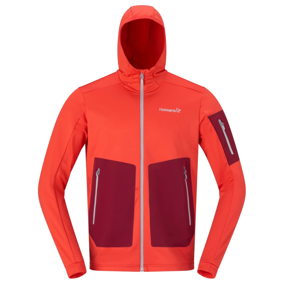 Norrona Mens FALKETINE WARM2 HOOD AREDNALIN RED Paragon Sports