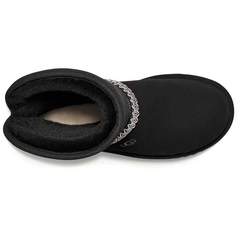 UGG Womens CLASSIC SHORT CRESCENT BLACK - Paragon Sports