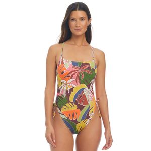 Womens Scoop Neck One Piece Swimsuit