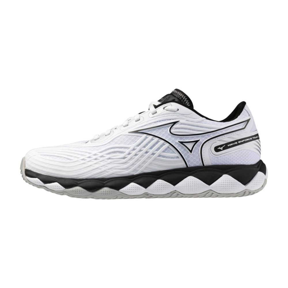 Mizuno Mens WAVE ENFORCE TOUR 2 AC WHITE-BLACK - Paragon Sports