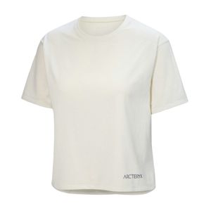 womens taema crop logo short sleeve