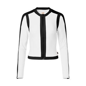 womens splash long sleeve zip rashguard