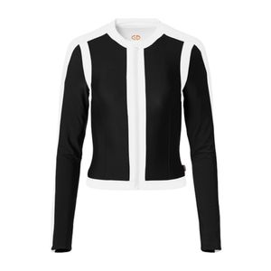 womens splash long sleeve zip rashguard